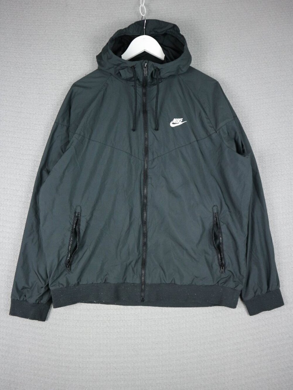 Nike Nylon Hoodie Activewear Jacket Mens XL Black